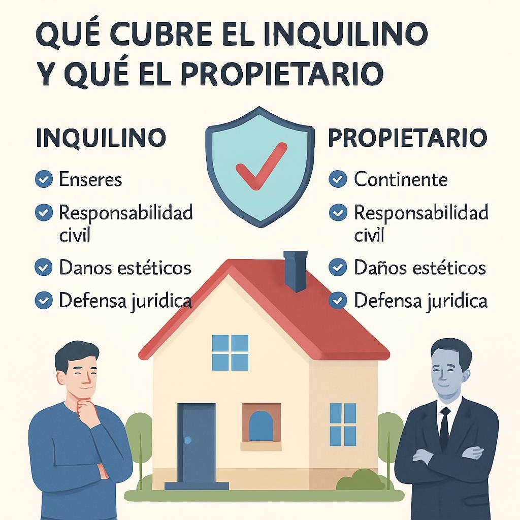 Seguro del hogar. Que cubre el inquilino y que cubre el propietario